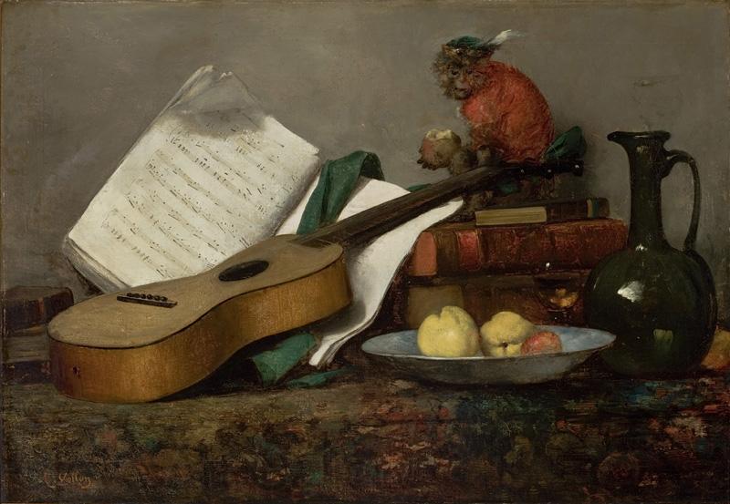 Antoine Vollon Still Life with a Monkey and a Guitar Spain oil painting art